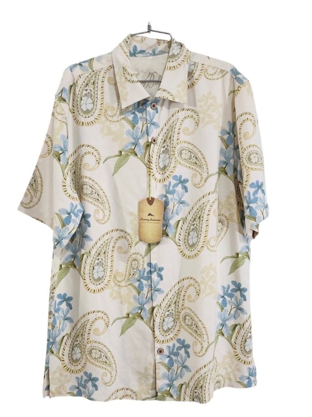 NWT - Tommy Bahama DOM PAISLEON Paisley Floral Short Sleeve Shirt Men's S -
